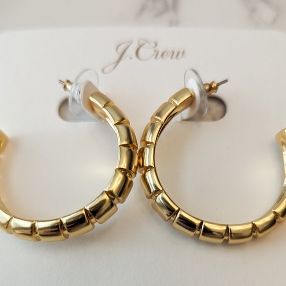 J.Crew Ridged Hoop Earrings - Picture 6 of 6